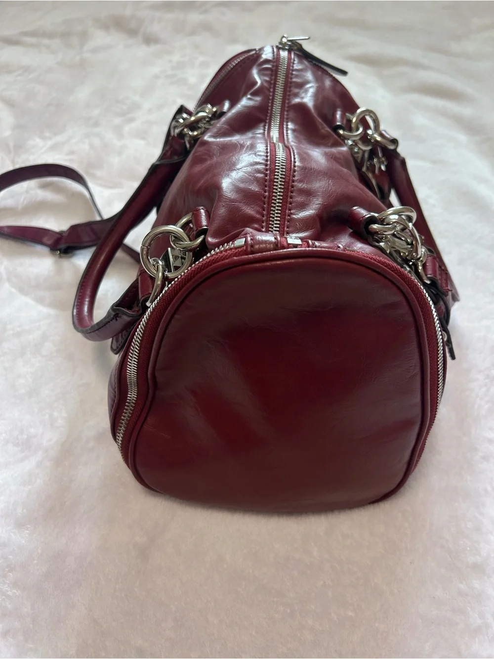 Nine West Deep Red Faux Leather Purse - Picture 2 of 6